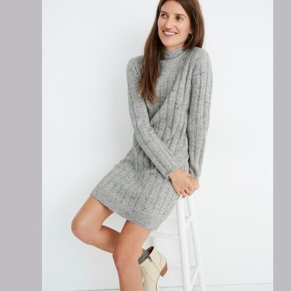 Madewell Donegal Mockneck Sweater Dress NWT XS M - Picture 1 of 11